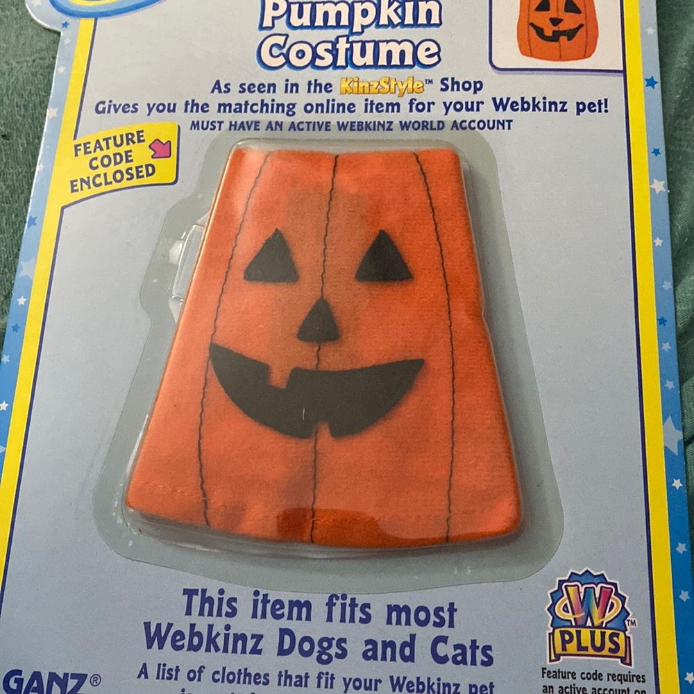 Ganz Webkinz pumpkin costume. Nip.